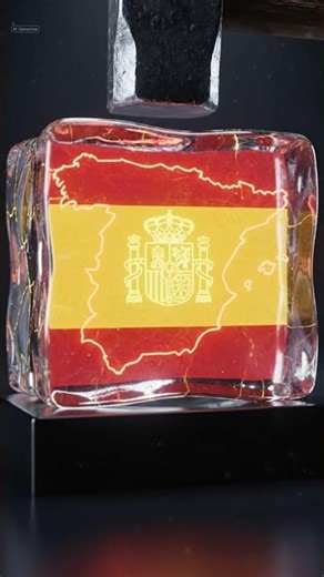 The fire of Spain trapped in ice! 🧊🇪🇸 Absolute satisfaction. #Spain #España #NeonArt