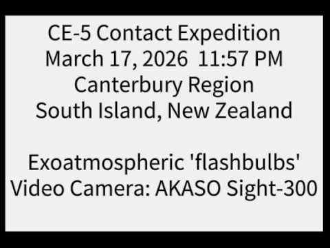 Flashbulbs at CE-5 Contact Expedition, Canterbury, South Island, New Zealand -- March 17, 2026