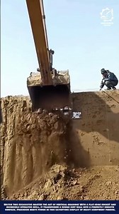 Excavator Soil Grading Machine Work for Embankment Maintenance and Wall Smoothing