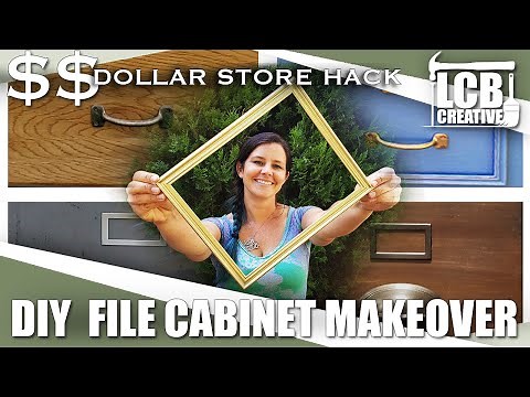 DIY File Cabinet Makeover- Dollar Store Hack!