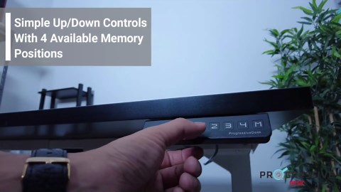 PROGRESSIVE AUTOMATIONS Electric Standing Desk Frame Dual Motor. Adjustable Height and Width, 3 Stages Legs for sit Stand Home Office desks suites Tops from 48" to 73" FLT-02 Black