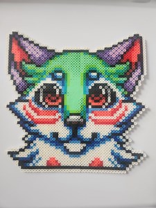 Perler Bead Multi-colored Wolf - Etsy