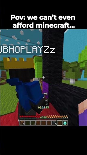 Pov we can’t even afford minecraft