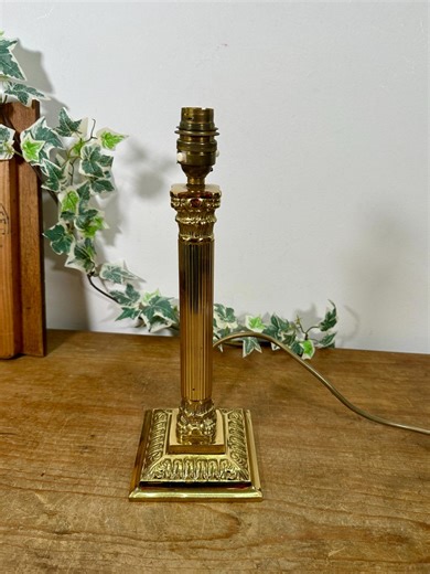 Vintage Brass Corinthian Column Table Lamp: Accent Light - Etsy UK