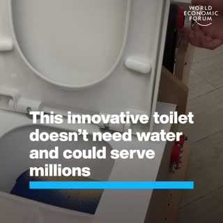This mechanical toilet is designed for rural families living off-grid. Learn more about toilet-tech: http://ow.ly/YJlB50L9Tfo | World Economic Forum