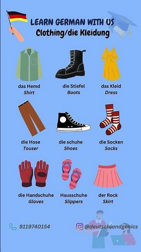 German Clothing Vocabulary (Kleidung) - Learn with Examples | German for Beginners A1 #learngerman