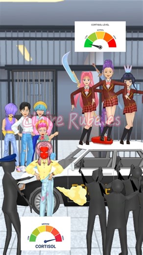 Low Vs High Cortisol Trend 😂 SAKURA #sakuraschoolsimulator #shorts #sakura #ytshorts