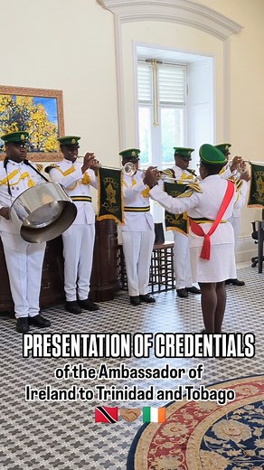 #FYIFriday The presentation of Letters of Credence is an important element of diplomatic relations. 📜🎖️🌎 Letters of Credence from incoming Ambassadors or High Commissioners provide permission for the Ambassador or High Commissioner to represent their country and act on its behalf in Trinidad and Tobago. These Letters are presented to our Head of State during a Presentation of Credentials ceremony, usually held at The President's House. 📽️ Take a look at Ambassador Geraldine Byrne Nason of Ir