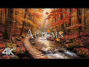 Autumn River Valley 🍁 Relaxing Water Sounds & Birdsong 4K