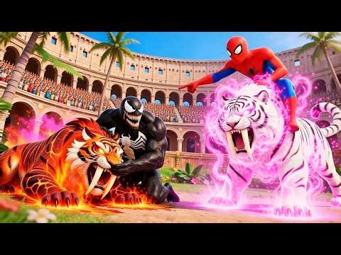 🐅🕷️SPIDERMAN Wins the Magic Tiger Racing Championship – Epic Battle Challenge