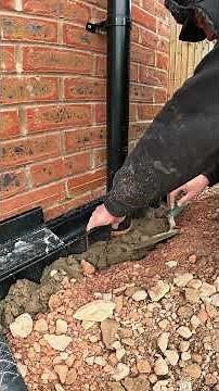 Patio ACO Drain into the system ⚒️⚒️ #landscaping #patio #drainage #howto #tips #diy #fyp #fyppp