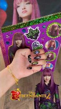 Mal nails - Descendants 2 💜💚 #descendants2 #mal #disneydescendants #maldescendants #descendants