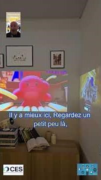 Il projette sur les rideaux et dans les angles ! (Samsung Freestyle +) #projector #samsung #portable