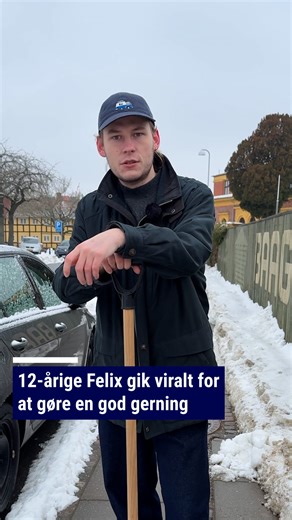 12-årige Felix ryddede et busskur for sne og blev hyldet af borgmesteren ☃️ Music by: Bensound Artist: The Fable License code: ZMRNSPOEHT1UJURD | Fyns Amts Avis