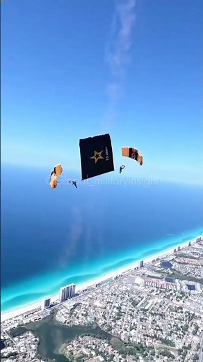 EPIC Mid-Air Stunt ✨ U.S. Army Parachute Team Drops Giant Star #military #army