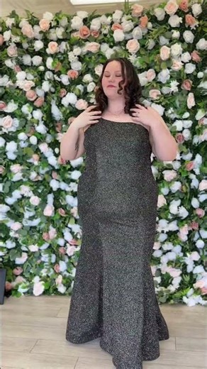 Gorgeous Plus size prom dresses! Come try on this stunning sparkling Gown #prom #plussize ￼