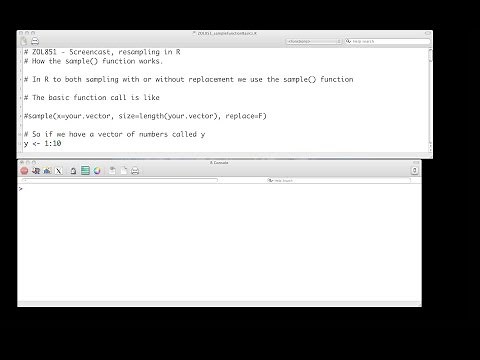 Using the sample function in R for resampling of data - absolute basics