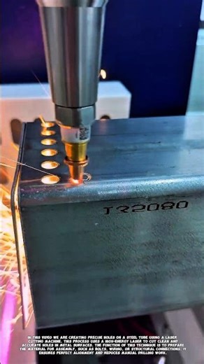 Precision Hole Cutting on Steel Tube with Laser Technology.