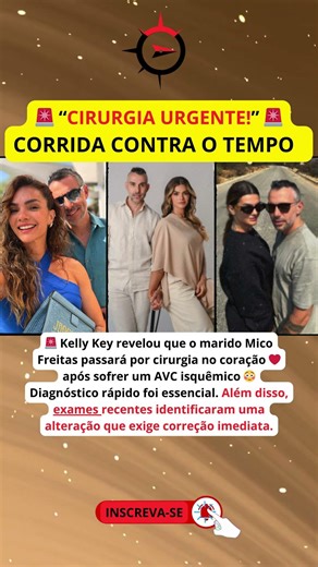 Cirurgia urgente! Marido de Kelly Key sofre AVC e precisa de operação no coração 😱💔🏥