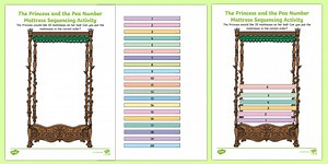 Princess and the Pea Number Mattress Sequencing Activity