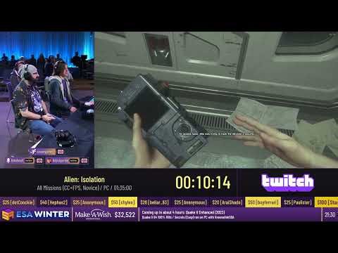 Alien: Isolation [All Missions (CC+FPS, Nightmare)] by sneakyjames - #ESAWinter24