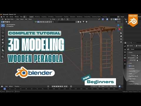 Wooden Pergola in Blender 5.0 | Complete 3D Modeling Tutorial