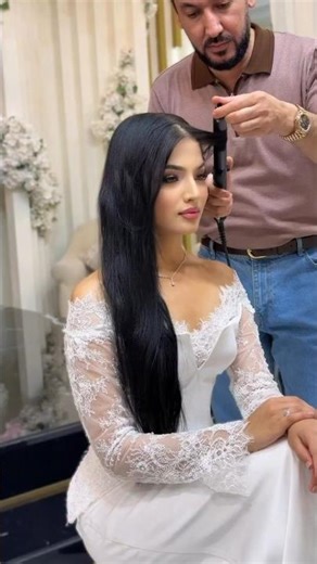 Princess Bride getting ready for her bridegroom #trending #weddingdress #bridemaid #youtubeshorts