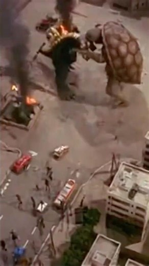 Fight to the death #vintage #1950s #godzilla #gamera
