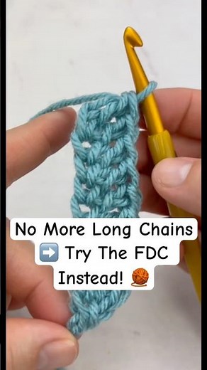 🧶Skip the chain! Learn Foundation Double Crochet (FDC) fast + easy tutorial 💕 #crochet
