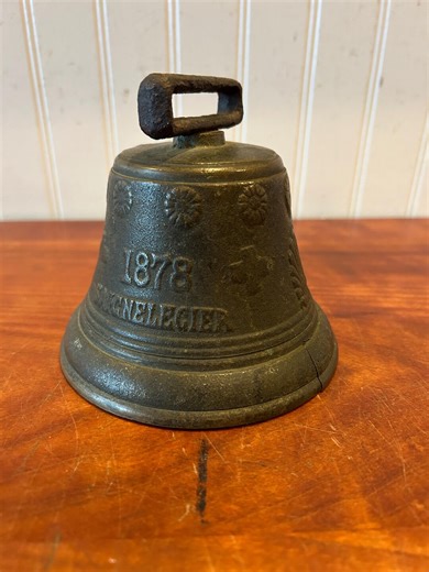 Vintage Cow Bell Antique Cast Brass Bell 1878 Saignelegier Chiantel Fondeur | Rare Original With Patina - Vintage Cow Bell - Brass Bell - Etsy
