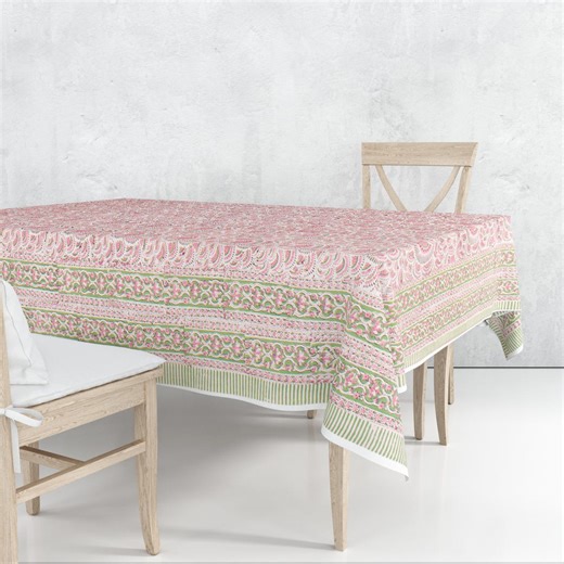 Printed Cotton Tablecloth, Indian Block Print Table Cover, Ethnic Boho Decor - Etsy UK