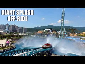 Giant Splash Off-Ride Footage (60FPS), Lotte World Busan Mack Power Splash | Non-Copyright