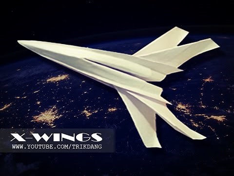 How to make a paper airplane - STAR WARS Paper plane that FLIES | X-Wing