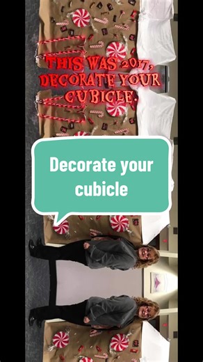 We had a cubicle decorating contest in 2017. This was mine. I worked on this until 9:00pm and then worried all night that it would cave in and set the alarm off. 🤣 It was fine and everyone enjoyed it the next day. Happy Halloween!🎃 #happyhalloween #decorateyourcubicle
