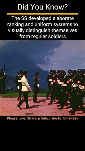 The SS Uniforms As a Weapon of Fear & Status #timepeek #history #hitler #ww2 #didyouknow #facts
