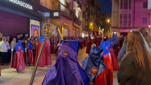 La saeta ha sonado al paso por El Collado de la procesión de la Cofradía de las Caídas de Jesús, en el Jueves Santo soriano. | El Mirón de Soria