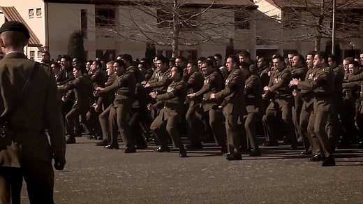 Soldiers honour their fallen comrade with performance of the haka