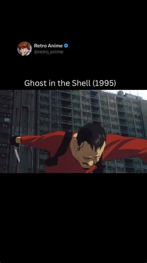 Retro Anime on Instagram: "Have you seen this anime? Anime: Ghost in the Shell Genre: Cyberpunk, Sci-Fi, Psychological, Action Creator: Masamune Shirow Studio: Production I.G Aired: November 18, 1995 Set in a near-future world where cybernetic augmentation is commonplace, Ghost in the Shell follows Major Motoko Kusanagi, a fully cyberized operative working for Public Security Section 9. As she hunts a mysterious hacker known as the Puppet Master, Motoko begins to question the nature of identity,