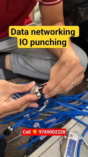 data networking IO punching coms com cat6 wire #data #networking #cctv