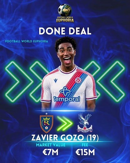 🚨 DONE DEAL: Zavier Gozo to Crystal Palace! 🔴🔵🇺🇸