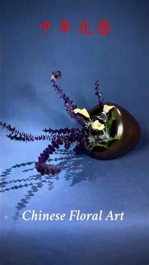 中华花艺心象花：惧 | Dark Chinese Flower Arrangement #flowers #diy #art #floral #relaxing #花卉 #花艺 #艺术 #手工 #装饰