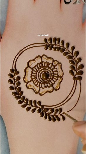 Easy And Simple Mehndi Design | Simple Arabic back hand mehndi design #mehndi #skmehandi