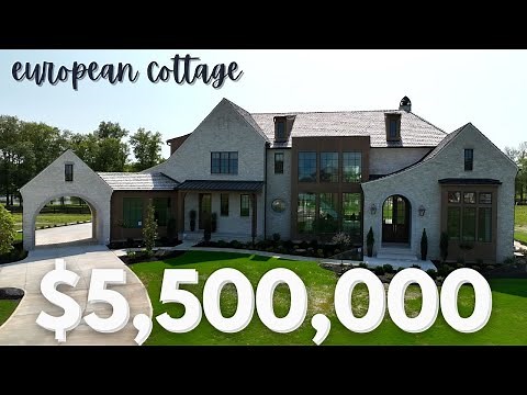 Tour a $5.5 Million Custom European Cottage-Style Home in Zionsville, Indiana!