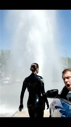 Fire Hydrant EXPLODES During Traffic Stop!