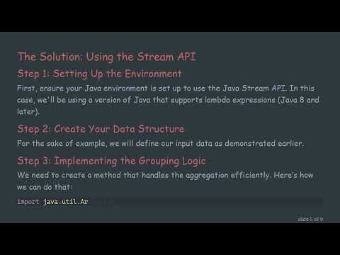 Java Stream API: Grouping and Aggregating a List of Maps with Multiple Fields