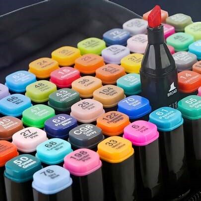 This Is A Highly Practical Set Of Colored Markers With An Extensive Range Of Colors, Designed To Meet Various Painting Needs. It's Perfect For Use In Creating Artwork, Comic Strips, Cards, And More. It Makes An Excellent Gift For Art Enthusiasts. | SHEIN