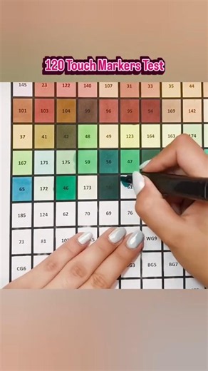 Satisfying Marker Color Chart ASMR 🎨 #shorts