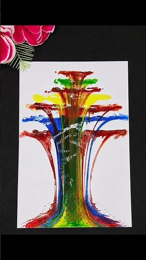 How to make an amazing painting idea / easy painting for kids at home #shorts #viral #diy #sabbo