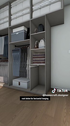 Practical Wardrobe Design with Perfect Details and Smart Partition Layout