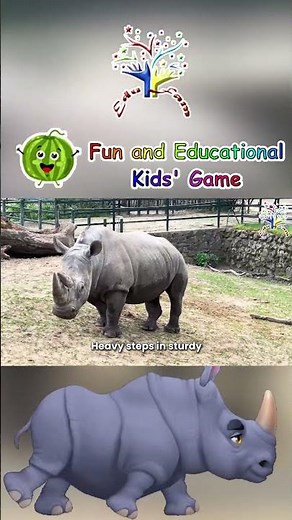 The Animal Song | Rhino | Rhino Song | EduFam Nursery Rhymes~